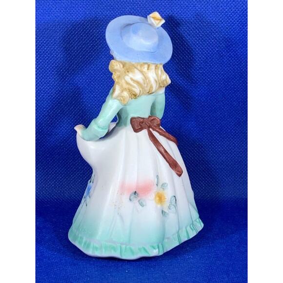 Vintage Porcelain Girl Figurine With Flowers On Apron - Picture 3 of 7